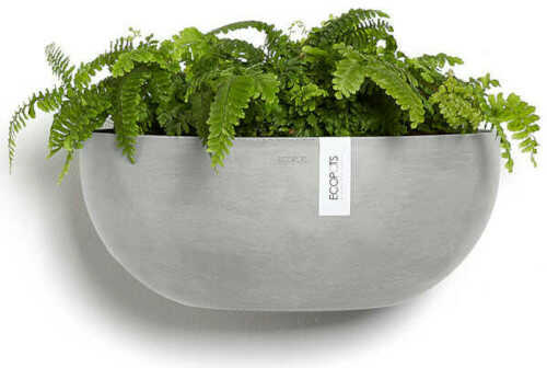 Γλάστρα Τοίχου Sofia Wall ECOPOTS 43x25x(Υ)17,5cm Γκρι Λευκό με Φυτό